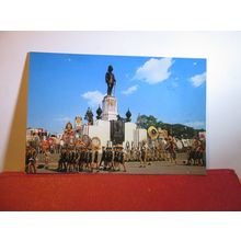 PARADE OF SCOUTS, MAHATIRAJAO DAY , BANGKOK unused vintage postcard. =