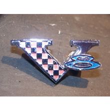 1965 1966 PLYMOUTH BELVEDERE SATELLITE FURY V8 EMBLEM OEM #2578630