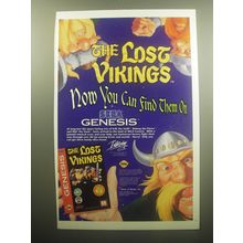1993 Sega Genesis The Lost Vikings Video Game Advertisement