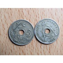 Belgium 1925 5 Centime Belgie (Dutch - Flemish Text) Coin
