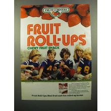 1984 Fruit Corners Fruit Roll-Ups Snack Ad