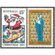 Australia 1977 Christmas Set SG655-656 Unmounted Mint