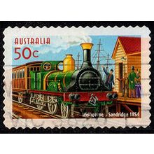 Australia 2004 Train 50c Used Stamp Melbourne to Sandridge