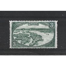 Brunei.SG81 3c Native Houses,Water Village.Mounted Mint.Aug25a