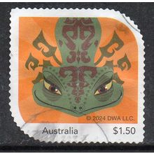 2024 DREAMWORKS, 'KUNG FU PANDA 4', USED SELF-ADHESIVE MYSTAMP. 3/4