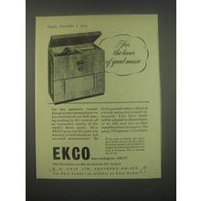 1949 Ekco Auto-radiogram ARG37 Ad - For the lovers of good music