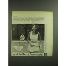 1974 Kodak Kodel Court I Tennis Dress Ad - Kodel, the fiber of American Life