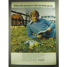 1974 Thane Regent Sweater Ad - When the pressure is off, our knits go on