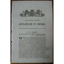 1834 Act of Parliament: Costs in Actions of Quare