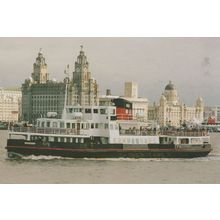 TS MV Snowdrop Ship at Merseyside Ferry Boat Postcard
