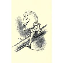 The White King Knight Alice Through The Looking Glass Book Postcard