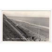 Beach and Slopes Mundesley-on-Sea Postcard RP Norfolk Nene Series