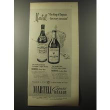 1953 Martell Cognac Ad - Martell The King of Cognacs - for every occasion