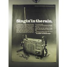 1971 Sony All-Weather Radio Ad - Singin' in the rain