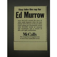 1956 McCall's Magazine Ad - They take the rap for Ed Murrow