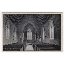 St Peter's Church Interior Norbury Postcard Staffordshire