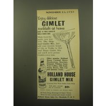 1959 Holland House Gimlet mix Ad - Enjoy delicious Gimlet cocktails-at home