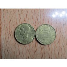 France Republic 1974 5 Centimes Coin