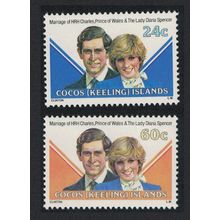 Cocos (Keeling) Is. Charles and Diana Royal Wedding 2v 1981 MNH SG#70-71