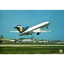 Aircraft postcard Lufthansa Boeing B-727. Unposted
