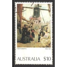 AUSTRALIA 1977: PAINTING DEFINITIVE - $10 COMING SOUTH - TOM ROBERTS USED (G6)