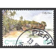 CHRISTMAS ISLAND 1993: SCENIC VIEWS - 85c DOLLY BEACH USED (G6)