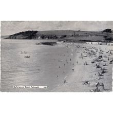 FALMOUTH, Gyllyngvase Beach, Cornwall postcard early 1960s postmark =