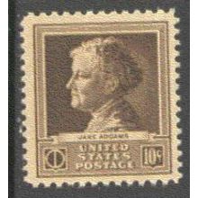 878 10c Jane Addams Fine MNH GA0386
