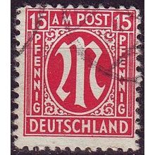 GERMANY Alliiert AmBri [1945] MiNr 0008 ( O/used )