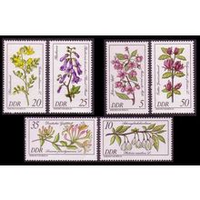 GDR Flowers 6v 1981 MNH SG#E2288-E2292 MI#2573-2578