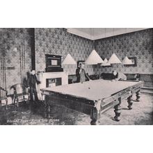 Billiard Room Snooker Match at Ripon Spa Hydro Yorkshire Old Postcard