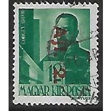 Mi 867 (ʘ): Ajl.2. on 12 f. blue-green Overprinted Defin.: Heroes, wmk. X A1