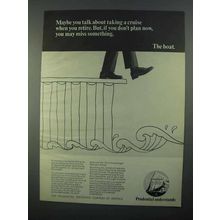 1968 Prudential Insurance Ad - Talk About Taking Cruise