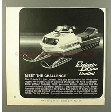 1972 Polaris TX 500 Limited Snowmobile Ad - Challenge!!