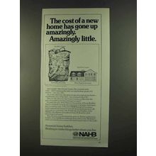 1972 NAHB National Association of Home Builders Ad - The Cost