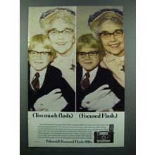 1972 Polaroid 450 Camera Ad - Too Much Flash