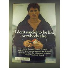 1976 Winston Cigarettes Ad - I don't Smoke to Be Like