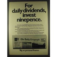 1978 The Daily Telegraph Ad - Daily Dividends, Invest