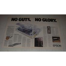 1985 Epson FX-85 Printer Ad - No Guts No Glory
