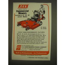 1985 Kees Comercial Mower Ad - 60" Model No. 601800