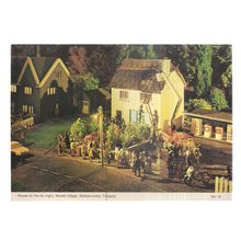 HOUSE ON FIRE, MODEL VILLAGE, BABBACOMBE, DEVON unused vintage postcard =