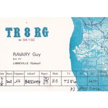 Libreville Gabon France QSL Map Postcard Amateur Radio Card