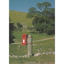 Yockenthwaite Yorkshire Village Post Pillar Box Postcard