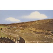 A Moorland View Near Hawes Yorkshire Dales 1950s Postcard