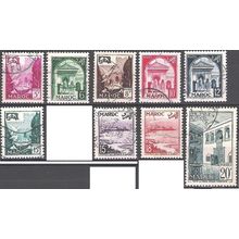 Maroc 1952 Michel 334 - 342 O Cote (2005) 4.20 € Vues Cachet rond