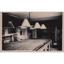Billiard Room Bolton Hall Yorkshire Old Real Photo Postcard