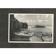 Postcard Cornwall Perranporth Cliffs and Chapel Rock 1962