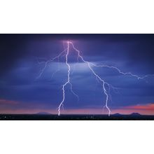 Lightning Strike Over the Snake River Valley, Idaho Art Gallery Poster Canvas Pr