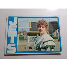 1972 Topps Football Card # 013 John Riggins Very Good (3) New York Jets