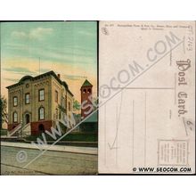 CT New London Postcard City Hall Street Scene w/Trolley Tracks ct_box4~2163